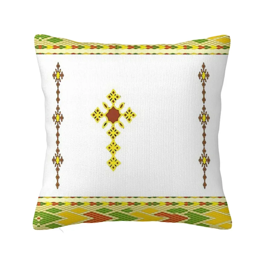Habesha Tibeb Telet Cojines Ethiopian Cross Throw Pillow Case Cushion Covers Home Sofa Chair Decorative Backpack