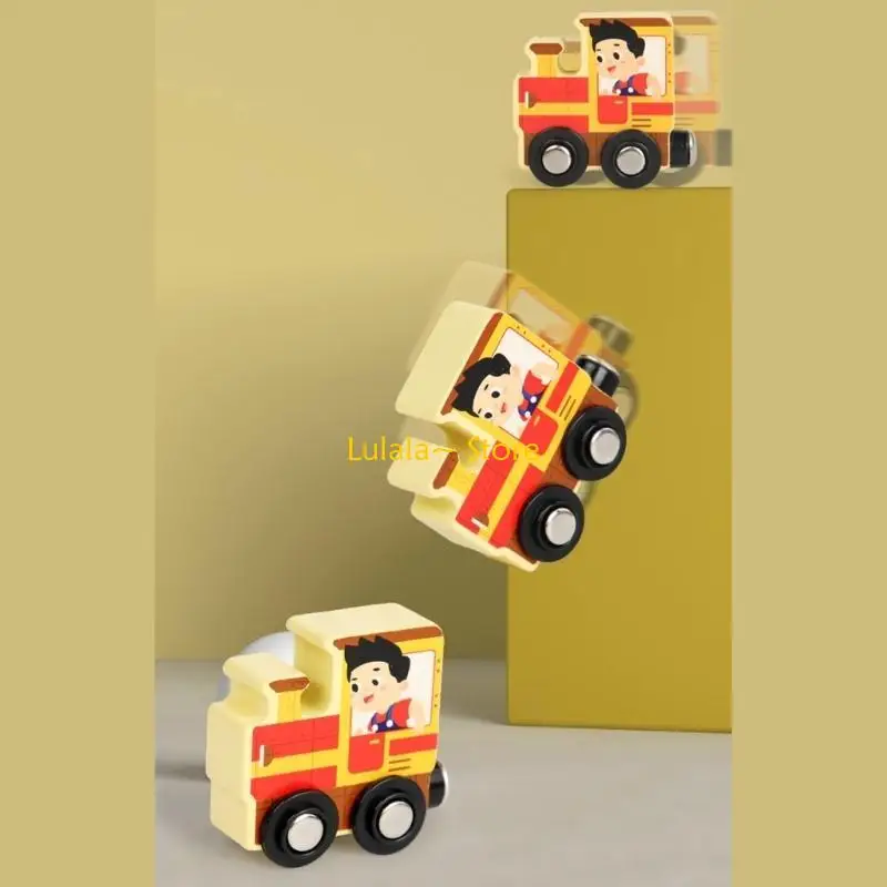 Y4qa trem magnético brinquedo bloco construção brinquedo crianças brinquedo educativo para habilidades motoras finas trem