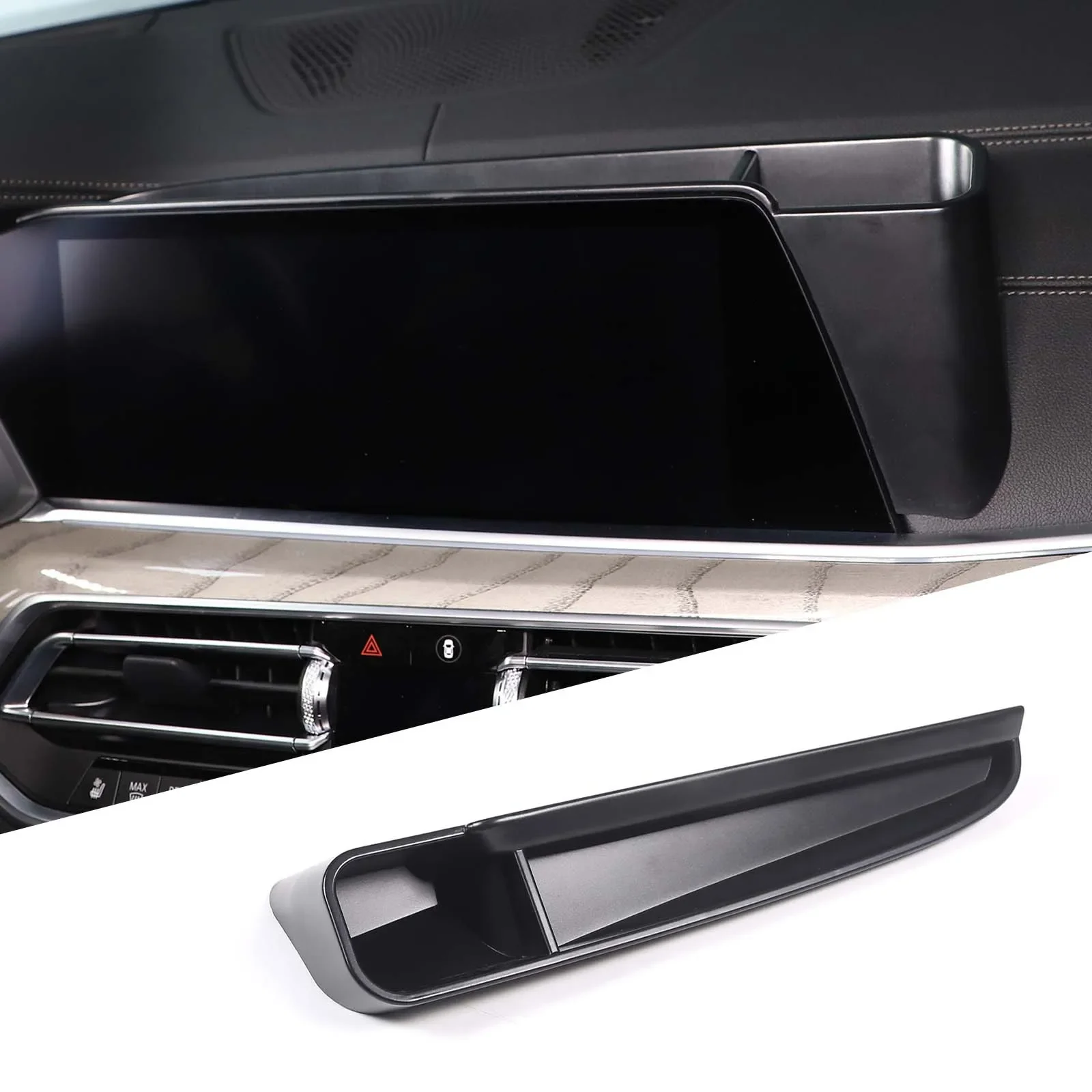

For 2019-2022 BMW X5 G05 X6 G06 X7 G07 ABS black car styling car navigation rear storage box car interior accessories