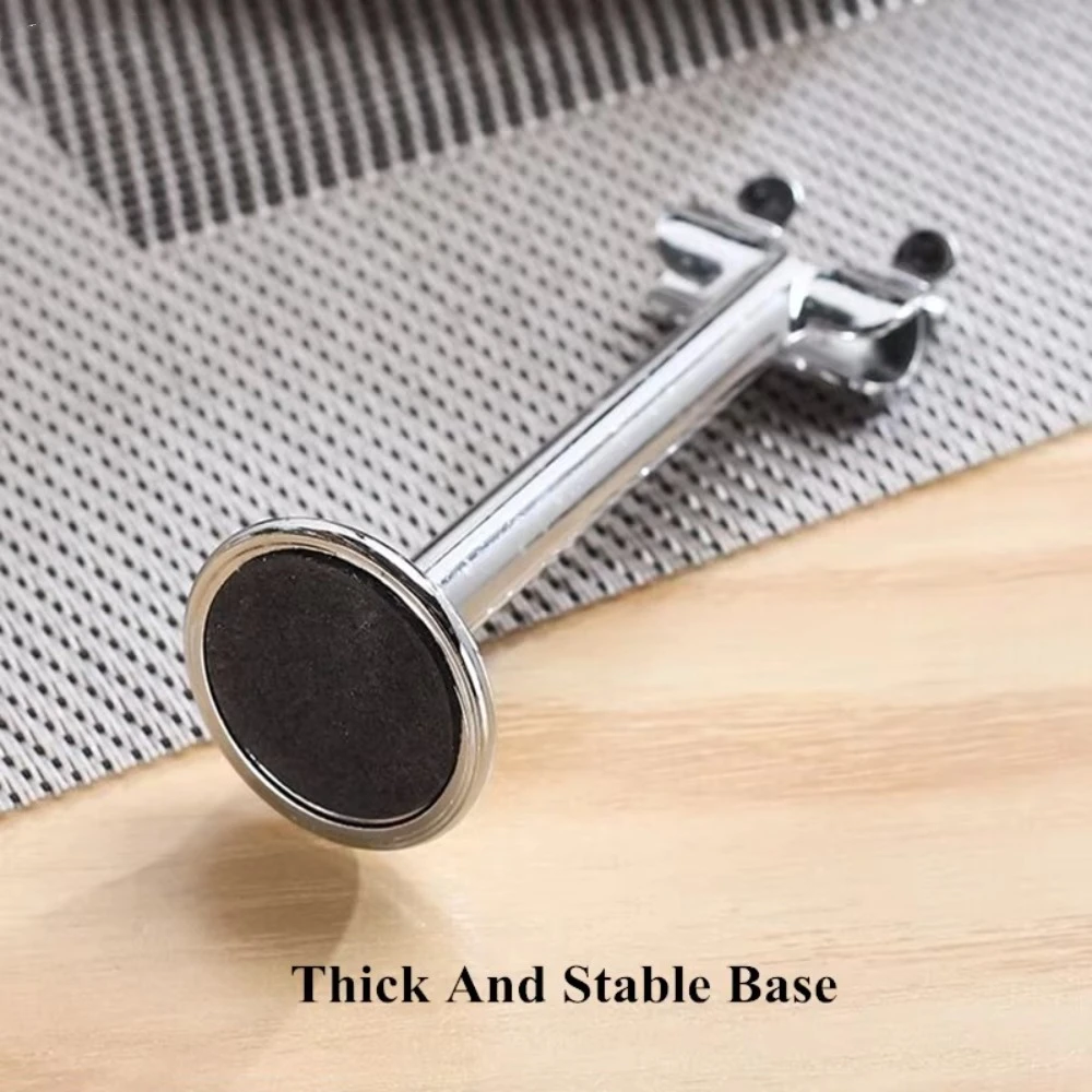Stainless Steel Name Card Holder Stable Base U Shape Price Display Rack Multifunction Name Card Display Stand Table Accessories