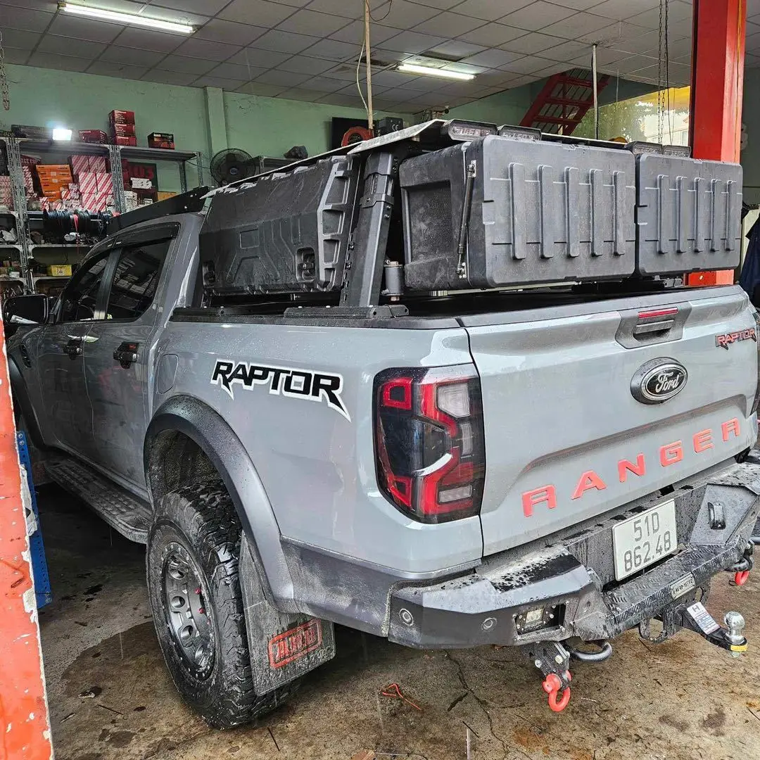 Universal Pickup Roll Bar System 4WD Practical Style Steel Roll Bar Cover For Toyota Tundra Ranger Tacoma With Two 95 Liter Box