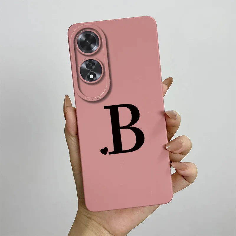 For OPPO A60 Case Oppo A60 Phone Case Cute Letters Matte Slim Soft Silicone CPH2631 Phone Cover oppo A60 Cases Coque Back Cover