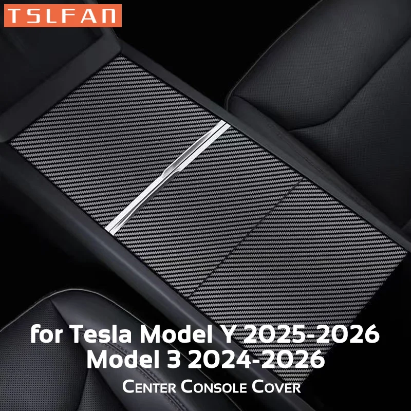 For Tesla Model 3 Highland Y Juniper 2024-2026 Center Console Cover Protector Sticker Central Control Panel Film Car Accessories