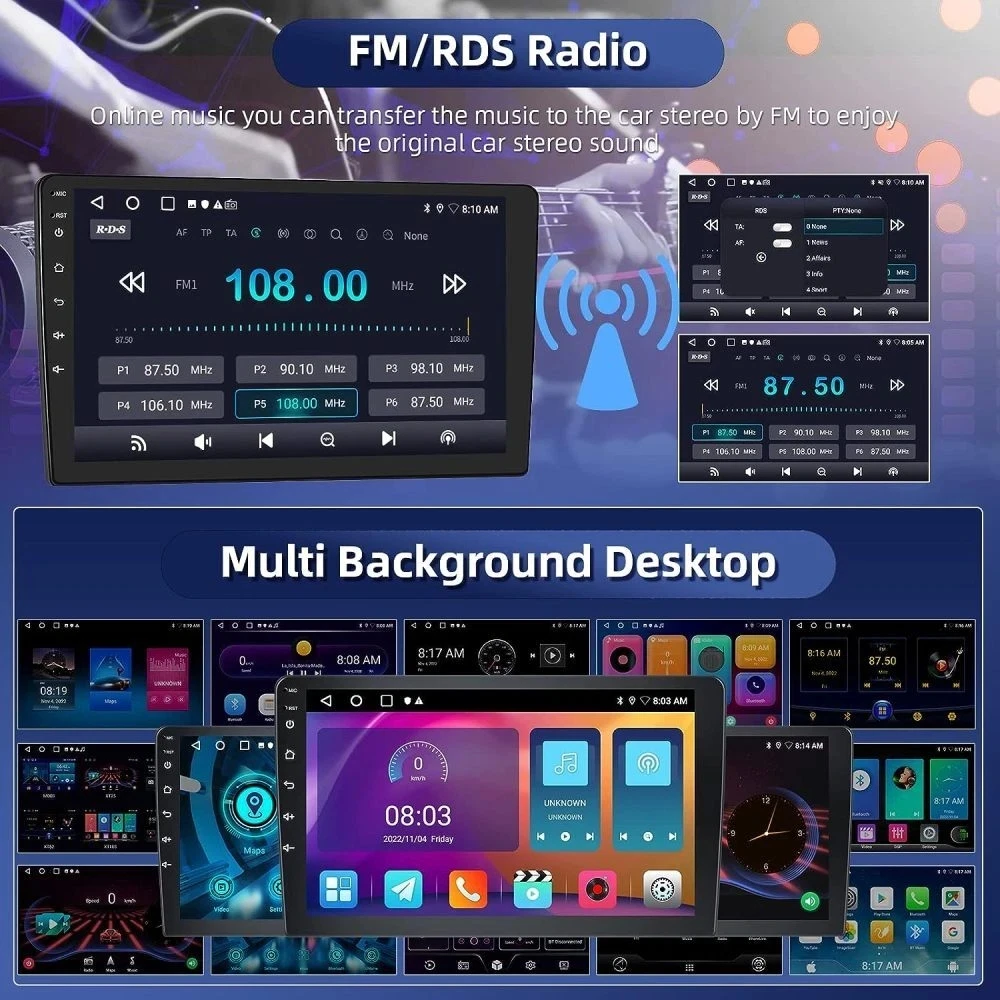 Car GPS Navi 9''Stereo Radio for Hyundai Veloster 2011-2017 with Carplay Android Auto 4+64GB Android15 Car Multimedia Player Car Intelligent System