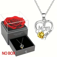 Elegant Style Heart shaped Pendant Necklace Hollow Design Mother's Day Gift Party Suitable for Best Friends Without Box - Image 7