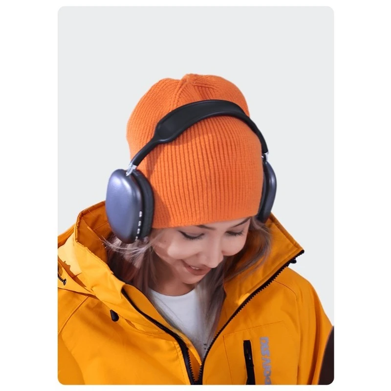 Berretto da sci in lana merino di nuovo stile - Cappello con fodera per casco lavorato a maglia unisex