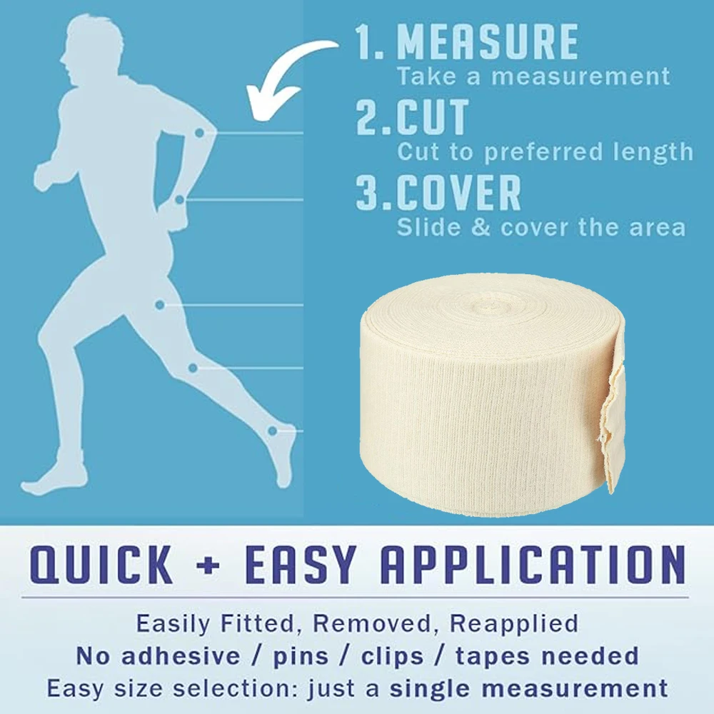 1Roll Elastic Tubular Support Bandage,Reusable Elastic Bandage Sleeve,Tubular Compression Bandage Roll for Leg,Knee Arm & Elbow