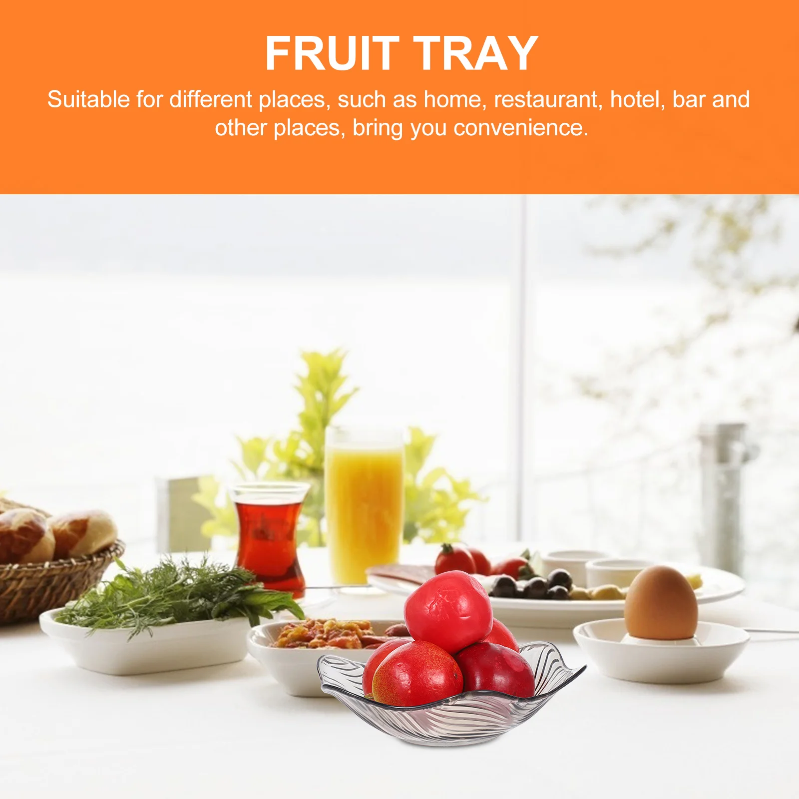 طبق فاكهة بلاستيكي سماوي على شكل قرص العسل صينية للوجبات الخفيفة طبق الحلوى وعاء للسلطة منظم مطبخ منزلي متعدد الوظائف #2