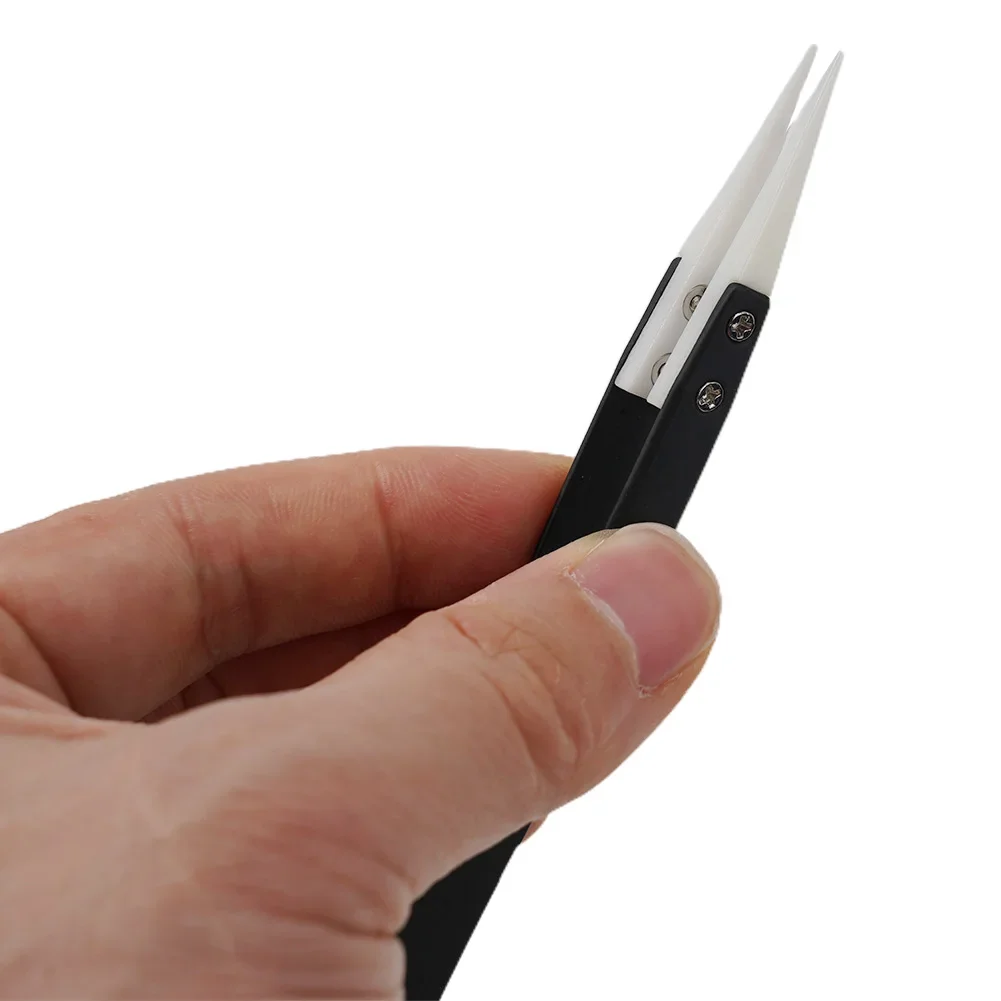 Zirconia Ceramic Precision Tweezers With 10E12 Ohm Resistivity For Static-Safe Work On Integrated Circuits And Devices