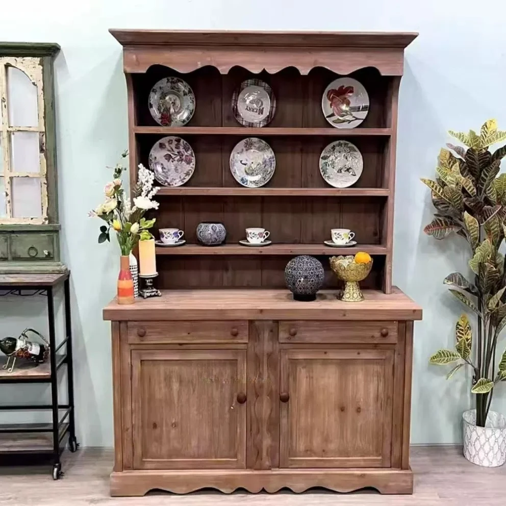Wooden Storage & Display Cabinet, Sideboard for Tableware, Living Room Shelf for Coffee Photography Props & Decor