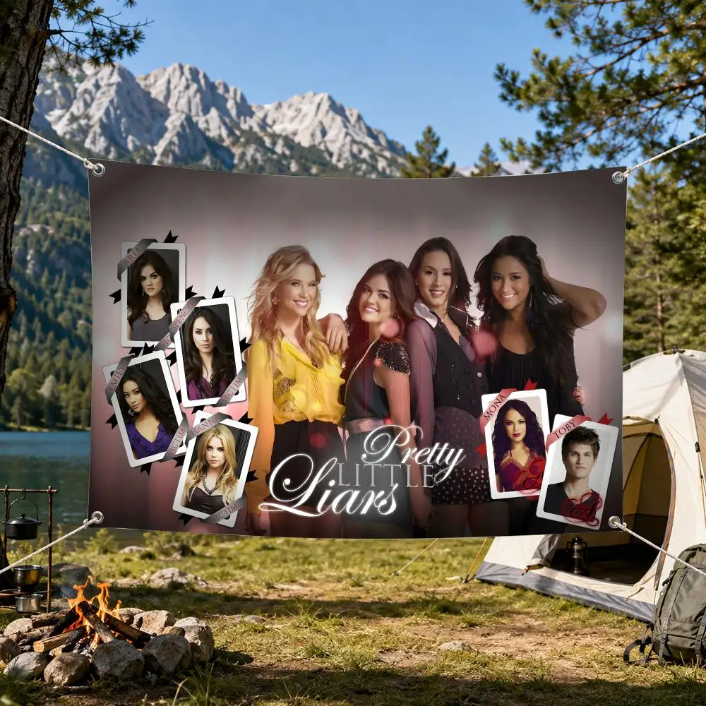 P-Pretty Little L-Liars TV Flags Aesthetic Wall Tapestry Printed Wall Hanging Living Room Party Outdoor Decor