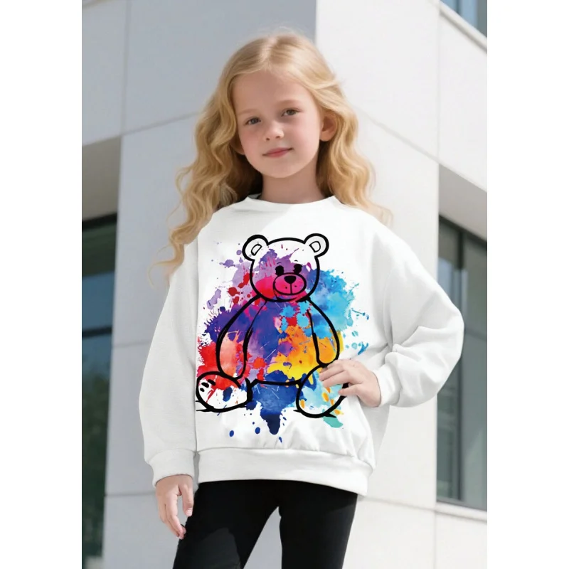 سترة بناتي مطبوعة كاجوال برقبة دائرية على طراز الربيع والخريف لعام 2025 #2