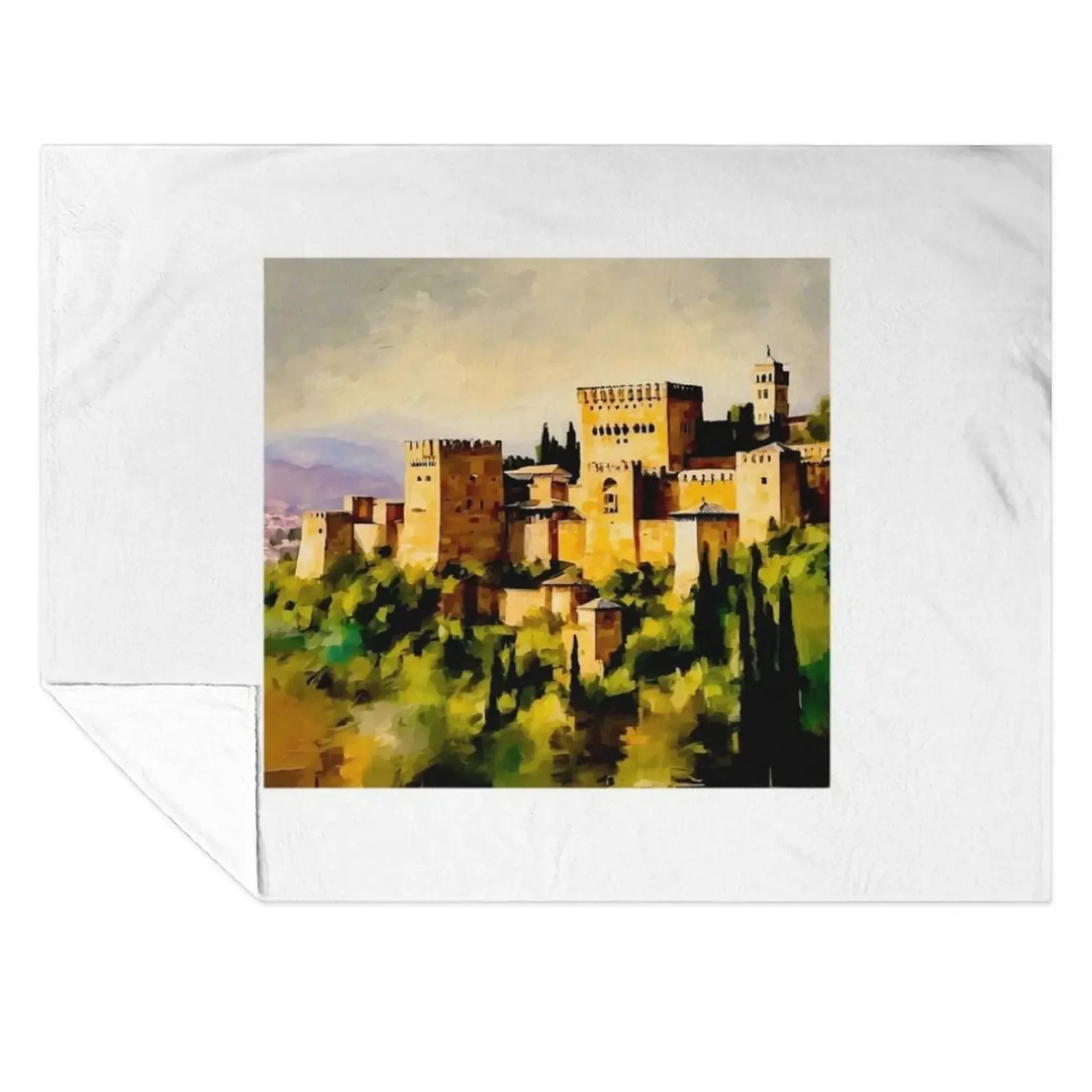 

Alhambra fortress Throw Blanket Soft bed plaid Bed covers Baby Blankets