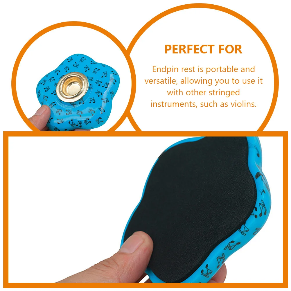 

2Pcs Anti Skid Cello Endpin Rest Strong ABS Eva Material Non Slip Base for Cello Mat Stopper Floor Protector Stop