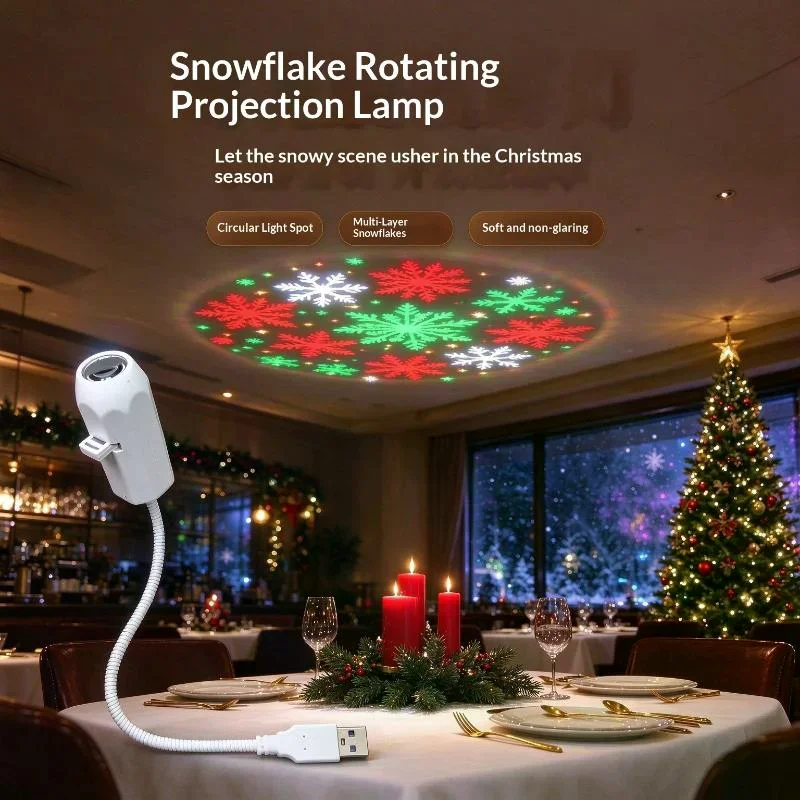 1Set Portable USB Projector Lamp Adjustable Starry Night Light For Bedroom Car Interior Home Mood Lighting Atmosphere Light