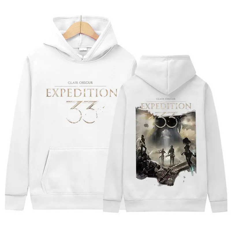 Claire Obscur Expedition 33 sudadera con capucha estampada para hombre, una sudadera con capucha de manga larga retro y de moda de alta calidad de los años 1990