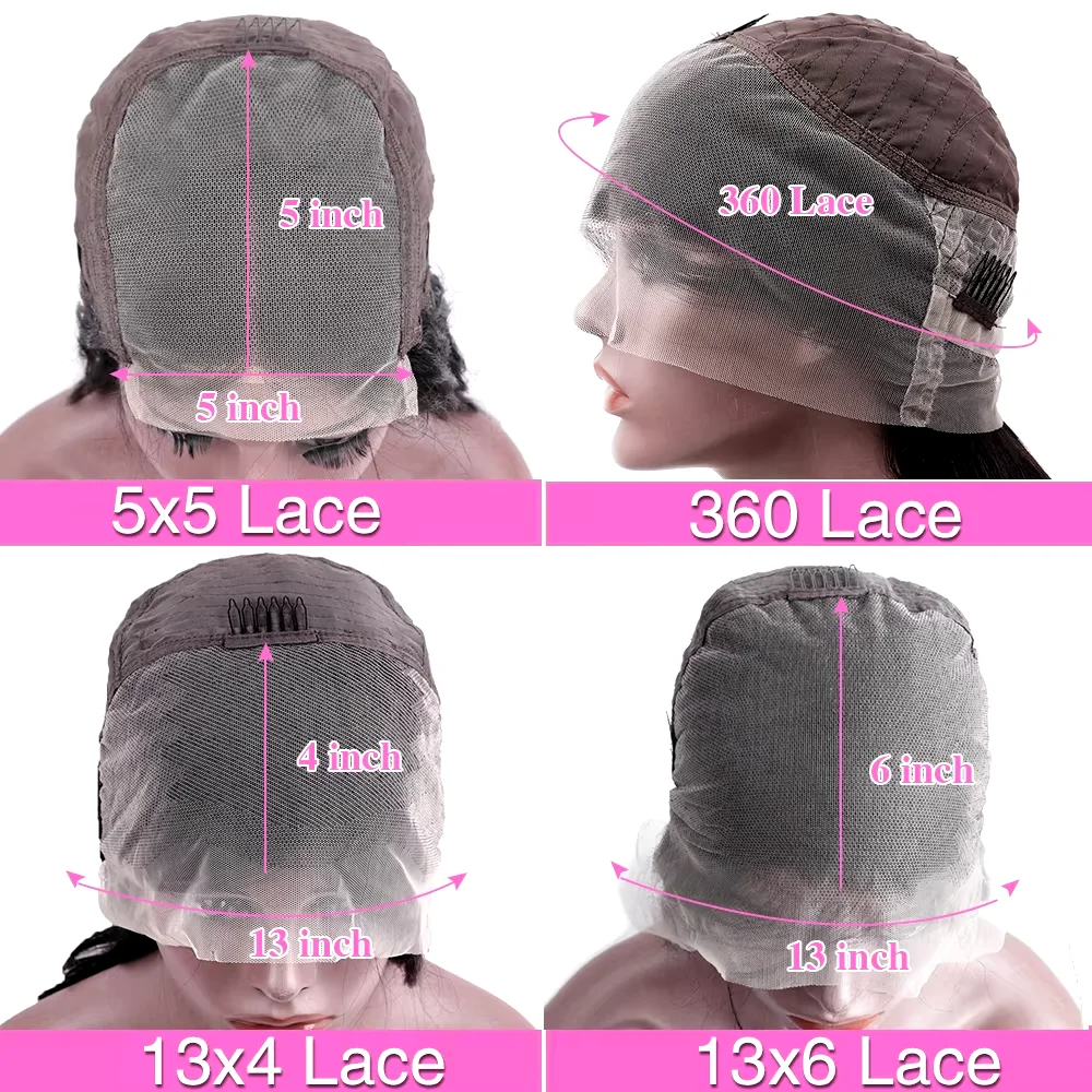 18 46 بوصة 200 الكثافة شعر مستعار أمامي للنساء السود البرازيلي الباروكات شعر الإنسان 5x5 العظام مستقيم HD الدانتيل الشفاف الجبهة الباروكات