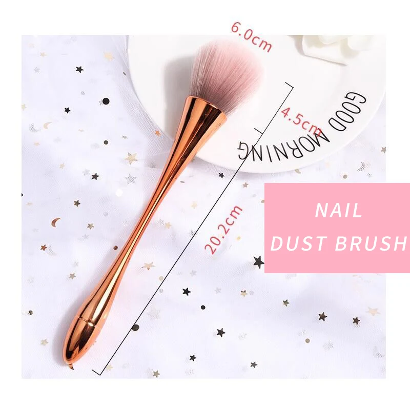 Escova de pó para unhas, ferramentas de manicure, acessórios, produtos, coisas, estilista técnico, arte de unha, pó espanador