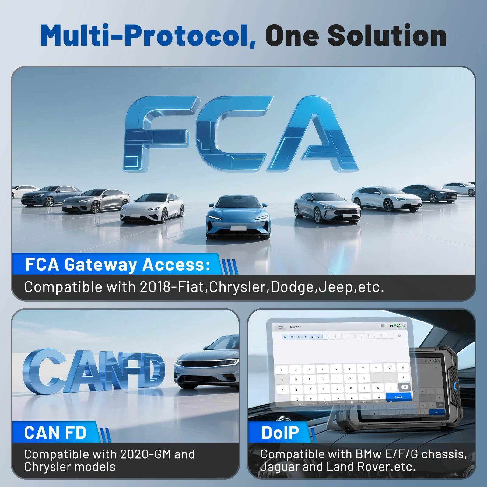 VDIAGTOOL VD80BT السيارات Obd2 الماسح الضوئي خريطة الطوبولوجيا 42 + إعادة تعيين اختبار نشط ECU الترميز أداة تشخيص السيارة FCA 3 سنوات تحديث