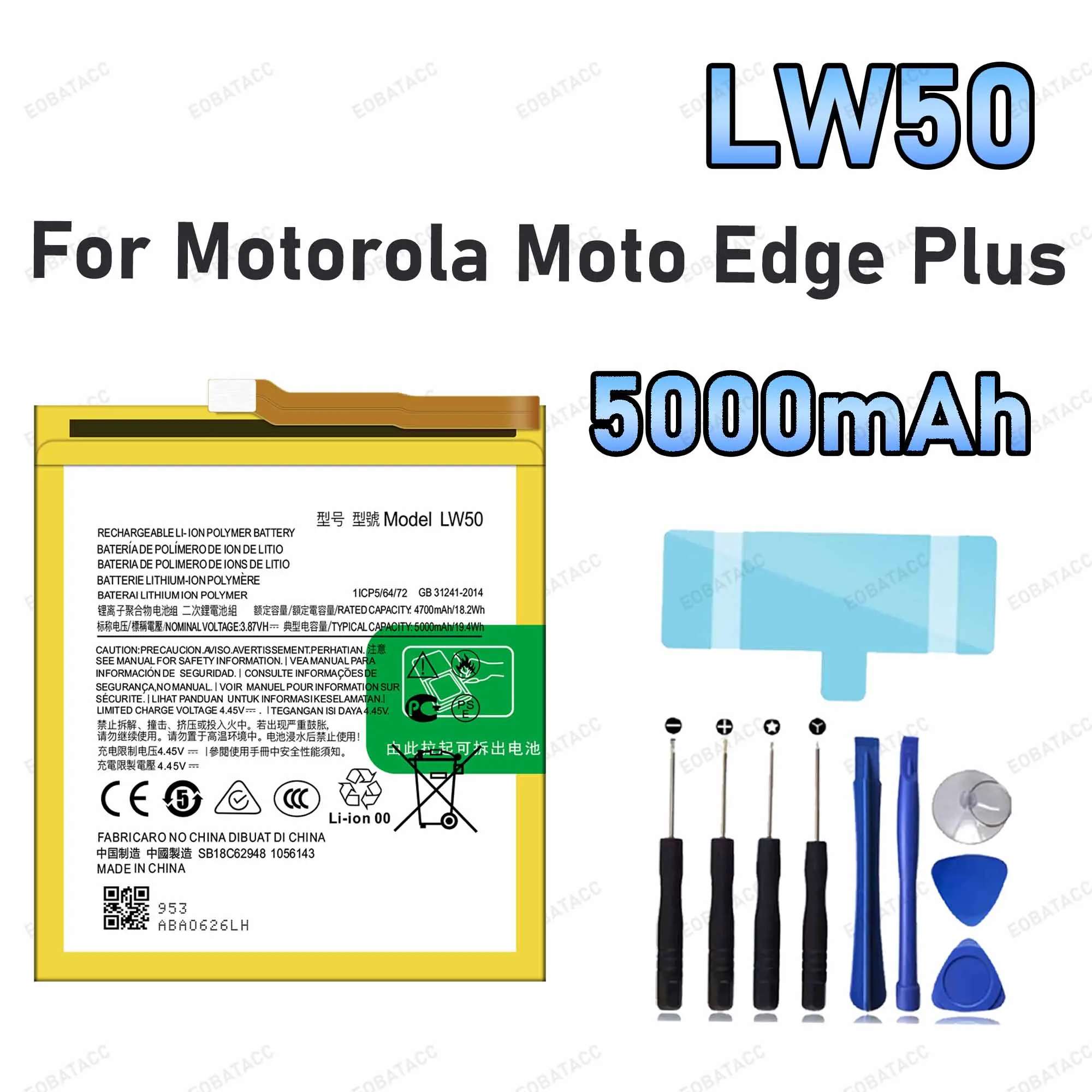 5000mAh LW50 Replacement Battery for Motorola Moto Edge Plus battery Repair Tools Kit