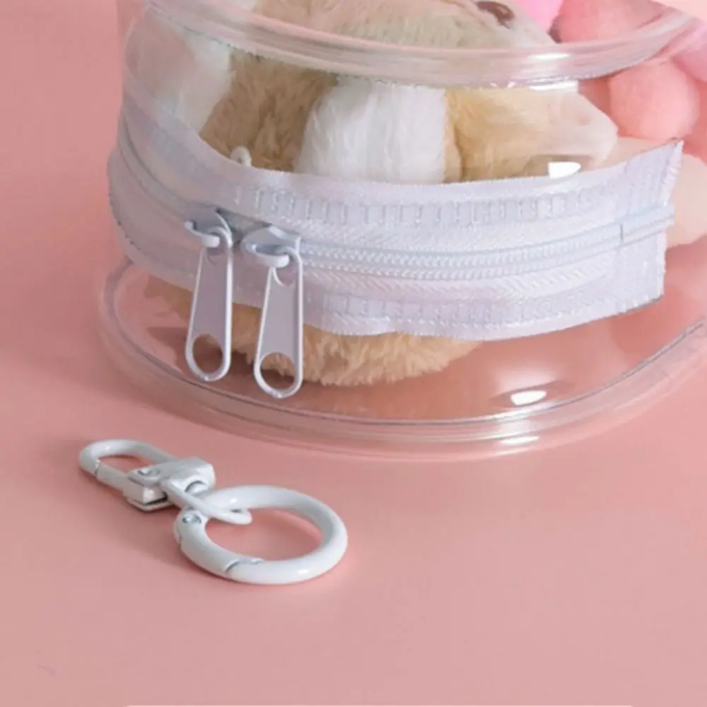 10cm Doll Clear Outdoor Doll Bag Multicolor Transparent Doll Thicken Storage Pouch Clear Bags Backpack Lanyard