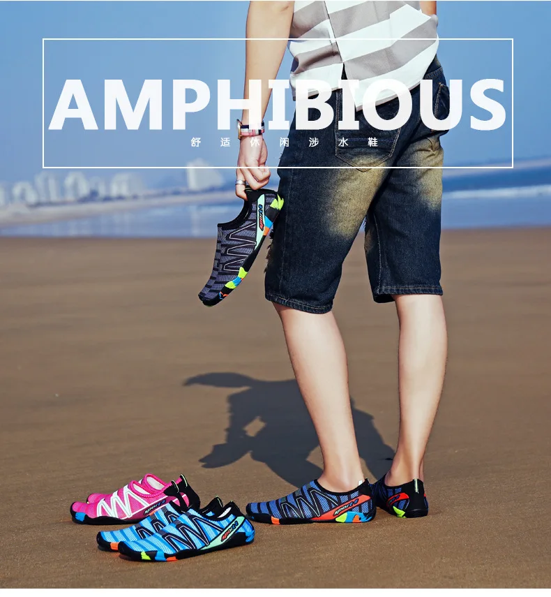 Feslisho Quick Drying Beach Water Shoes Unisex Swimming Aqua Slippers Barefoot Surfing Upstream Sneakers Light Seaside