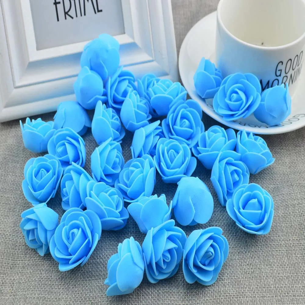100 stücke Künstliche Blumen Günstige PE Schaum Rosen Kopf Gefälschte Bär Handgemachte Hochzeit Hause Dekoration für Sammelalbum Geschenk Box Diy kranz – Detail 5