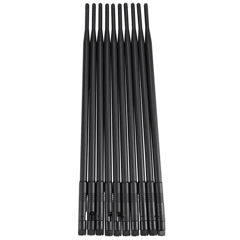 

10 X Dual Band 2.4/5.8Ghz 9Dbi Wifi RP-SMA High Gain Antenna LAN / Router 10