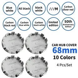 4pcs 68mm Car Wheel Center Hub Cover Badge Logo Emblem for BMW E87 E30 E46 E28 E34 E39 E60 F02 F18 F35 G20 G03 G05 F10 E93 F20