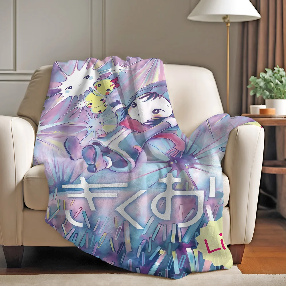 بطانية كرتونية من Singer Kikuo دافئة وناعمة مناسبة لغرفة النوم وغرفة المعيشة والأريكة والسرير والمكتب والسفر والتخييم #1