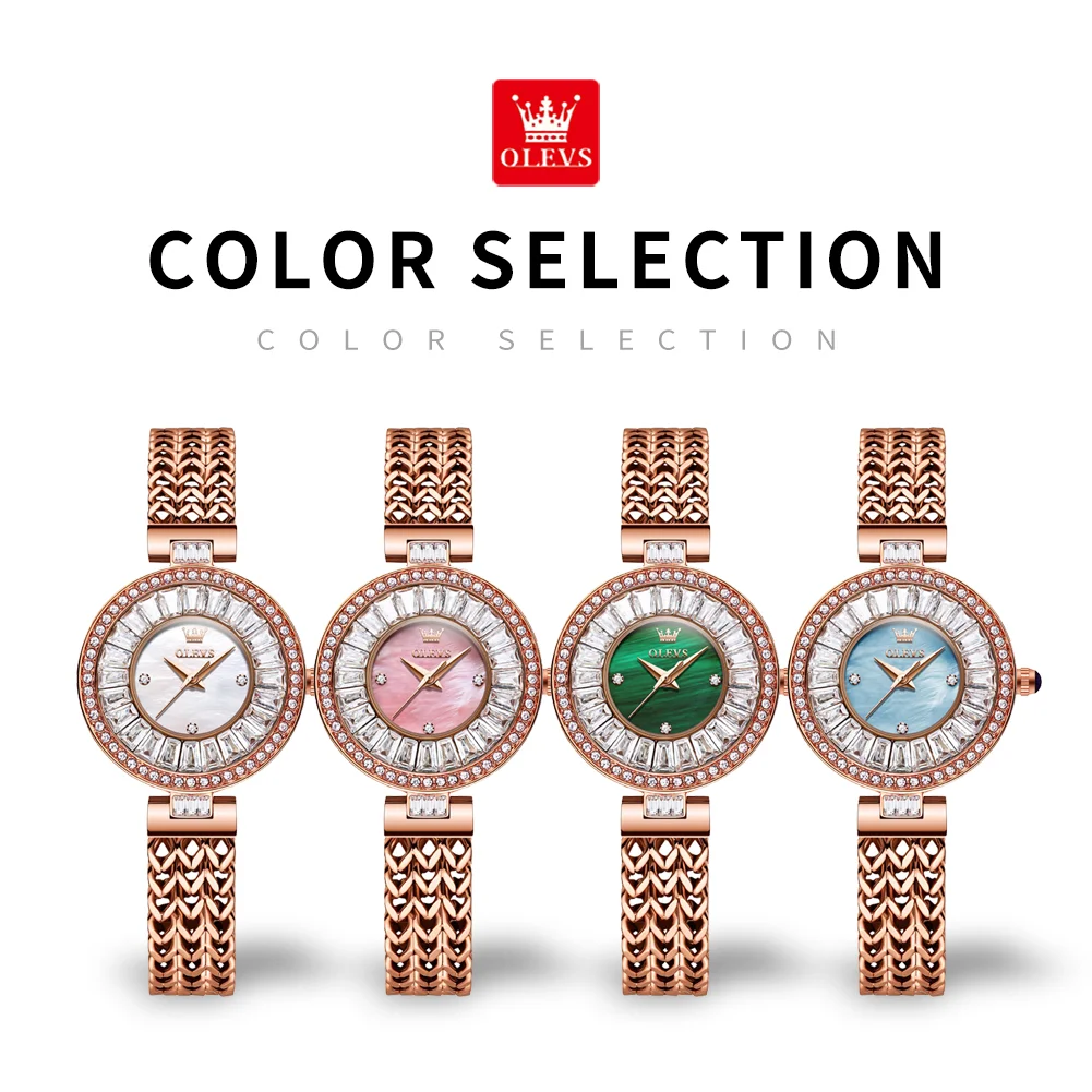 Olevs-女性のための小さな時計、女の子のための防水クォーツ時計、トップブランド、ライト、高級母、ファッション、母