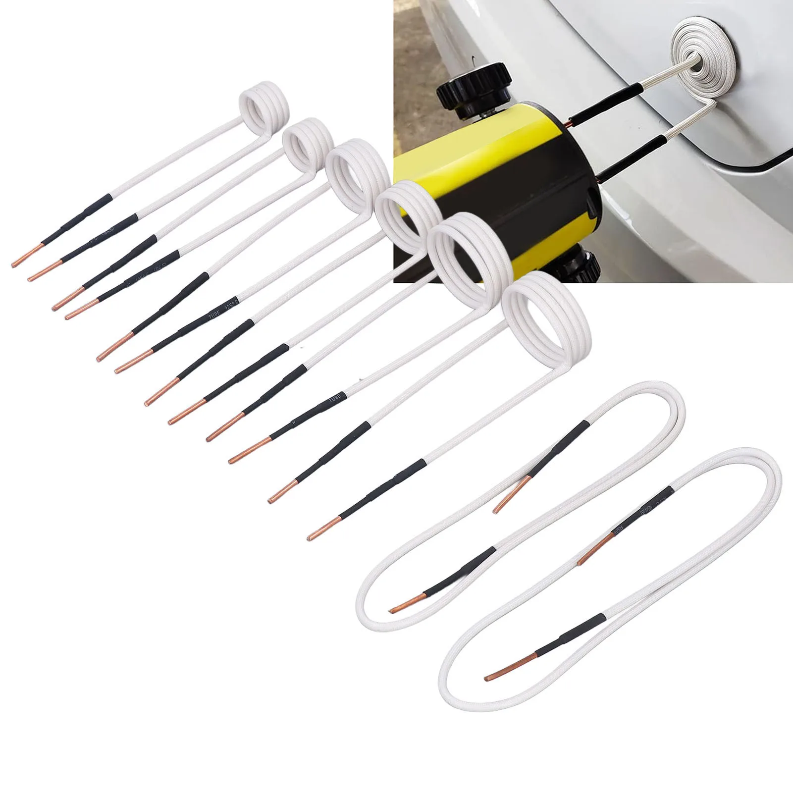 8 шт., катушка индукционного нагревателя, 2,5 мм, латунный сердечник, 4 типа, набор для болтов, гаек, снятия винтов, нагревательная катушка