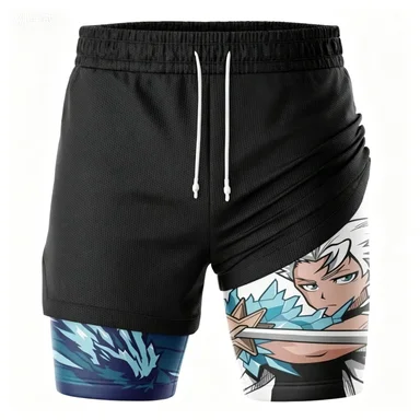 Fitness Quick Drying Breathable Vacation Two-piece Design Training Shorts