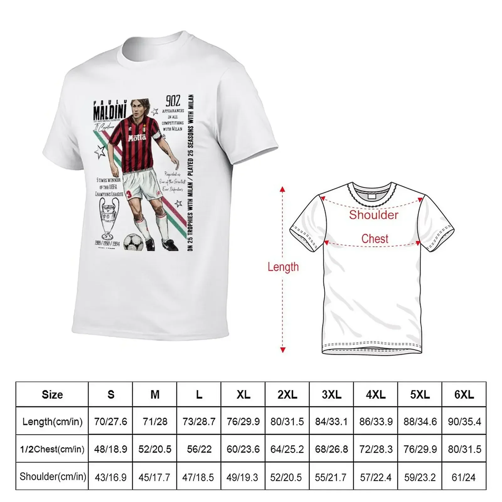 Maldini - ll Capitano T-Shirt kawaii clothes customs design your own aesthetic clothes mens shirts graphic tee