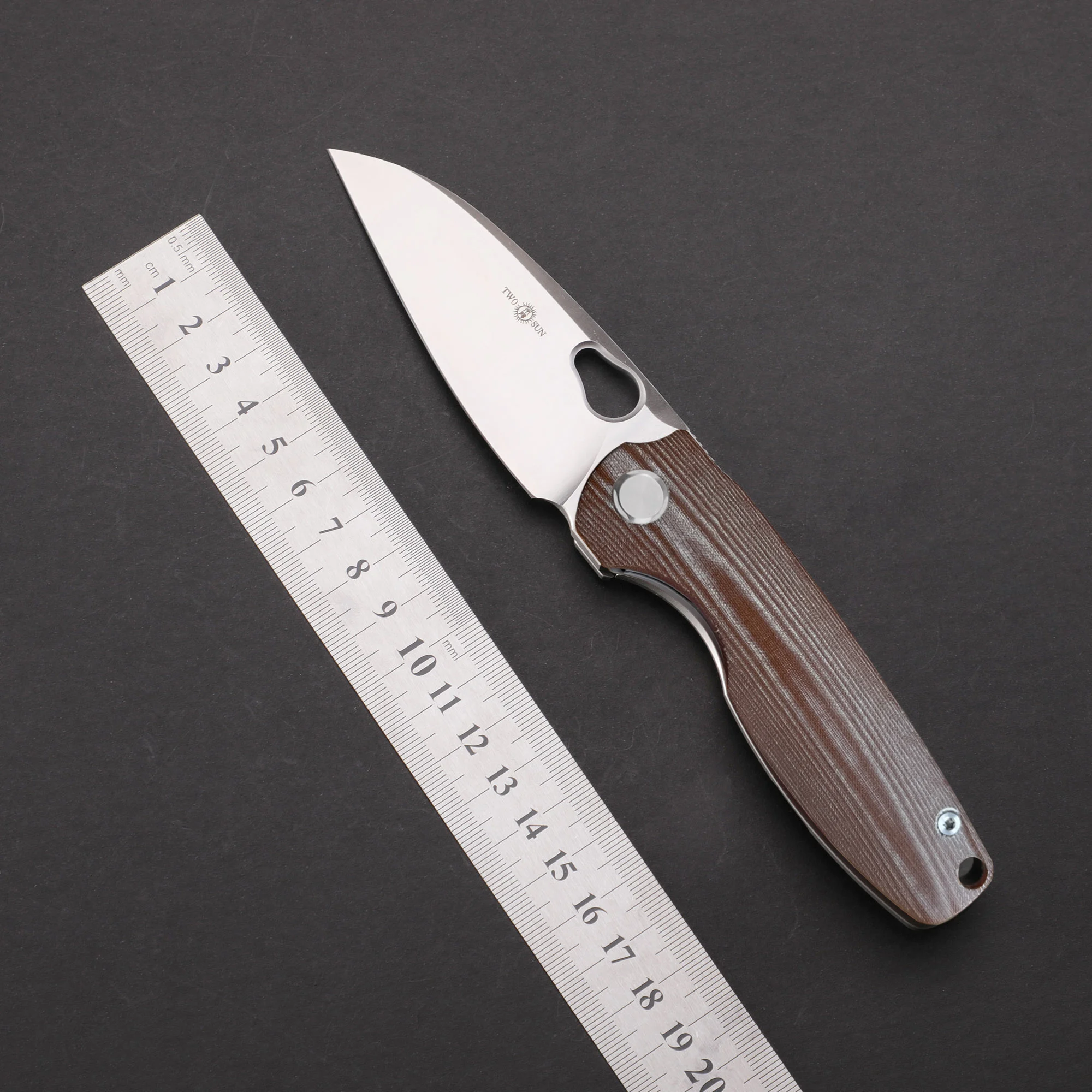 

Two Sun Folding Knife TS129 Titanium Handle M390 Steel Titanium Clip Outdoor Camping Hunting EDC Pocket Knives