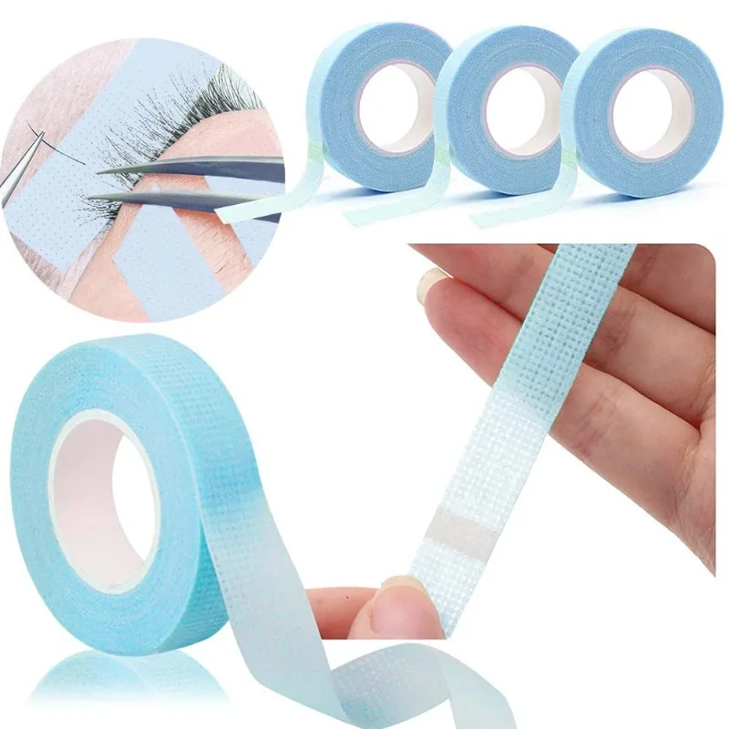 6 Rolls Adhesive fabric eyelash tape,breathable microporous fabric tape for extending eyelash supply, 9 meters/10 yards per roll