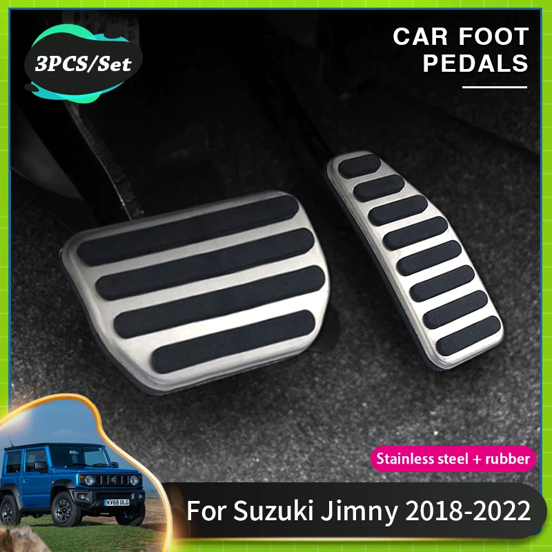 For Suzuki Jimny 2022 Acessories Sierra JB64W JB74W 2018~2022 2020 Car Non Slip Gas Foot Gas Brake Pedal Pads Covers Acessories