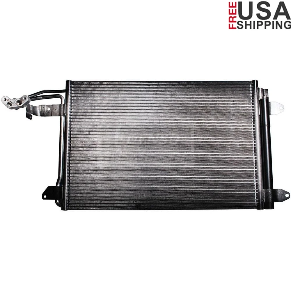 A/C Condenser Multiflow Subcooling Serpentine Style Fits 2006-2007 2009-2014 Volkswagen Jetta Golf GTI EOS Audi A3 TT
