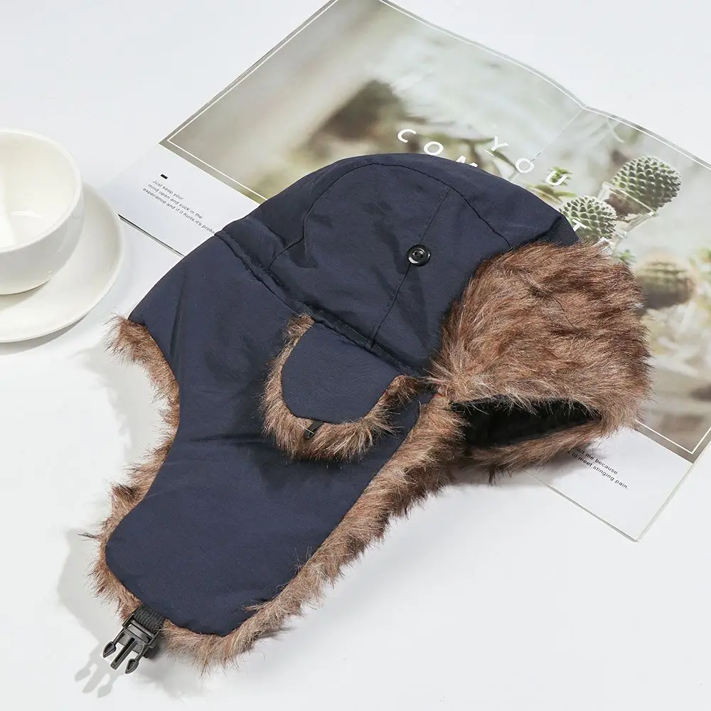 Winter Cap Men Women Trapper Hats Russian Ushanka Warm Fur Earflap Ski Hat