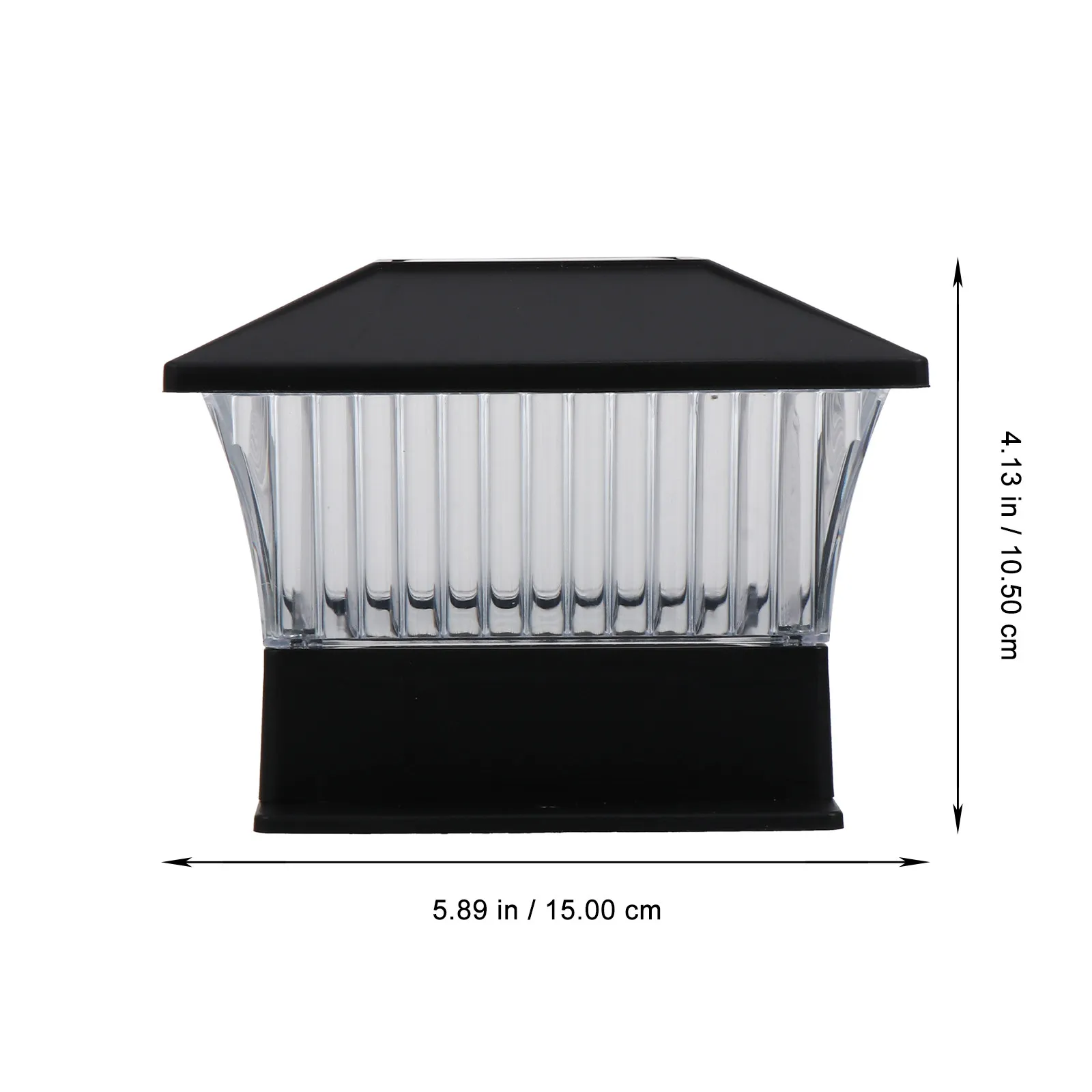 2 pcs Solar Table Lights Outdoor Waterproof Landscape Lighting Pillar Lamp for Garden Patio