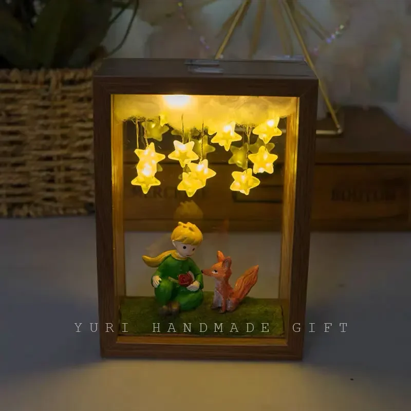 

Prince Rose Nightlight Handmade DIY Tabletop Decoration Ambiance Lamp Christmas Birthday Gift