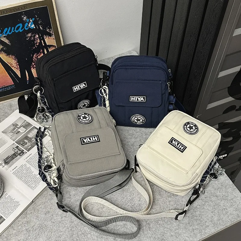 

Multi-Compartment Phone Sling Pack for Men Small Square Bag Large Capacity Crossbody Bag Casual Messenger Bag for Commuting