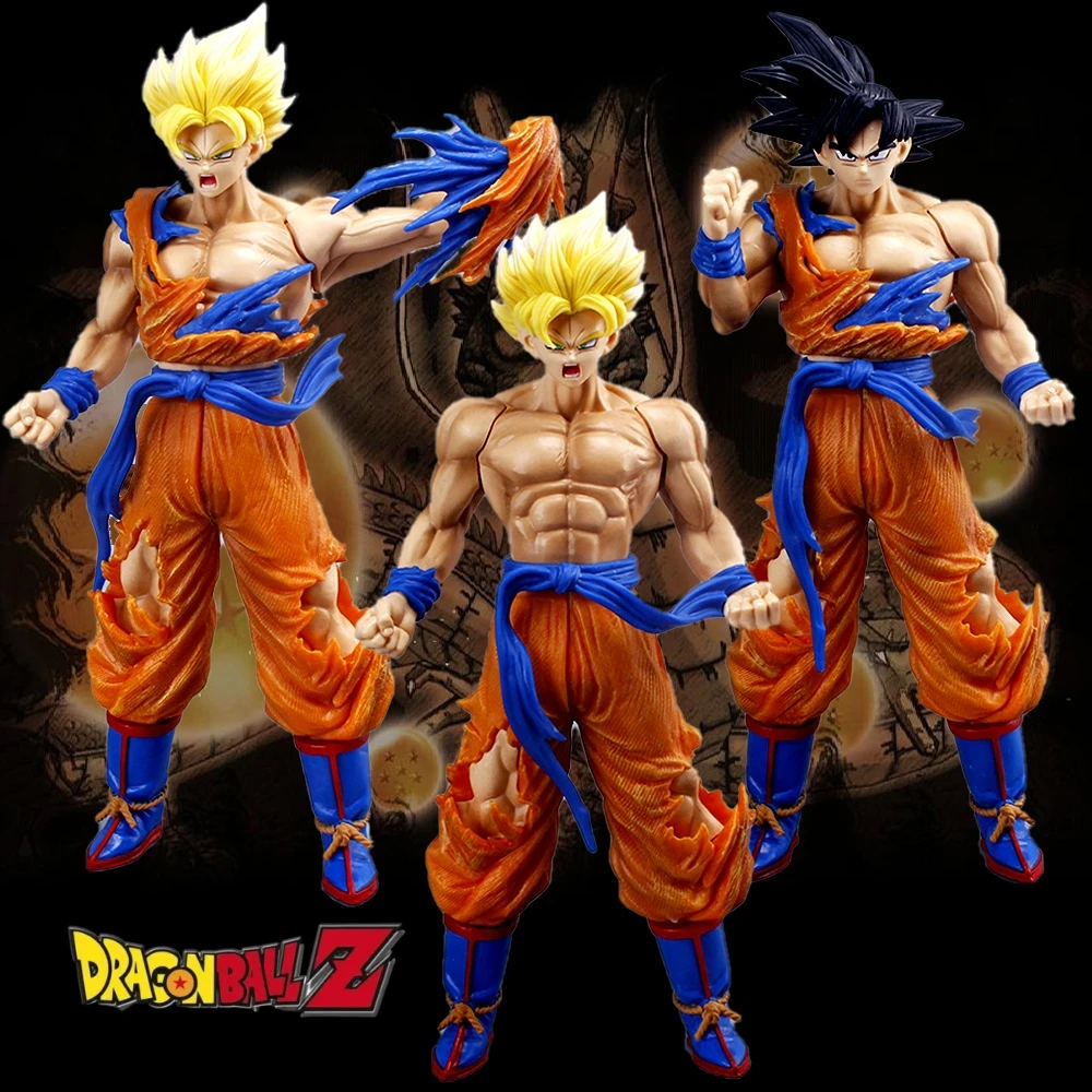 

33-35cm Anime Dragon Ball Super Saiyan Figure Animation Model Peripheral Pvc Ornament Son Goku Vegeta Dolls Classic Super Series