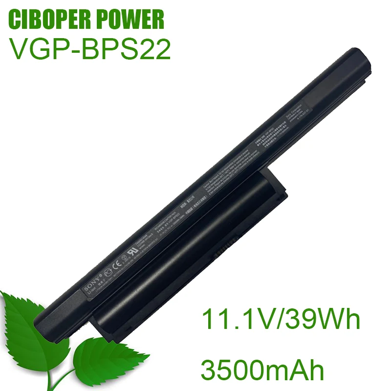 

Original Quality Battery VGP-BPS22/ VGP-BPS22A 11.1V/39Wh/3500mAh For VAIO BPS22 VGP-BPL22 VPC-EB3 VPC-EB33 VPC-E1Z1E EC2 6cell