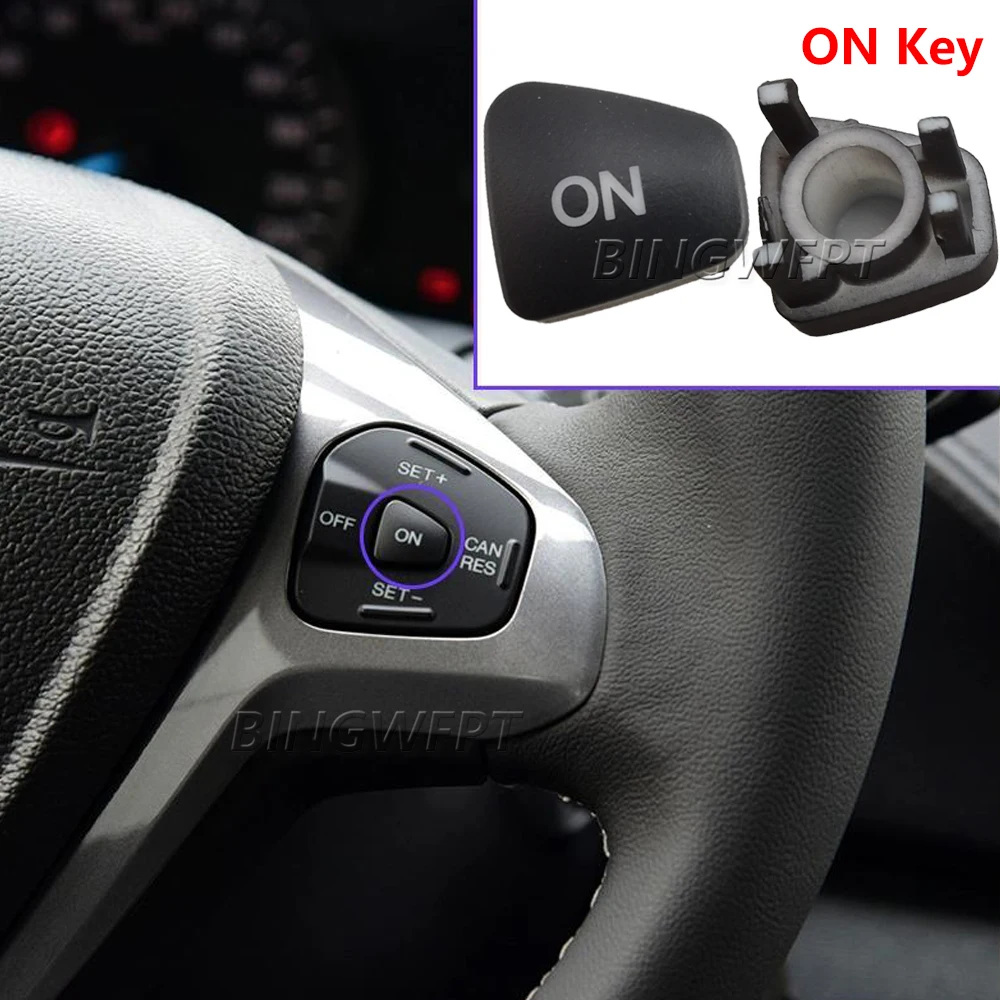 For Ford Escort Fiesta MK7 MK8 ST Ecosport 2013 Automobile Steering Wheel Cruise Control Switch Audio Volume M ON Button