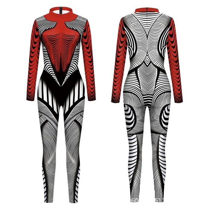 Skelett-Knochen-Blumen-Schädel 3D-Druck Anzug für Damen und Herren, Muskel-Menschenkörper-Jumpsuit, Halloween-Party-Cosplay-Kostüme – Detail 20