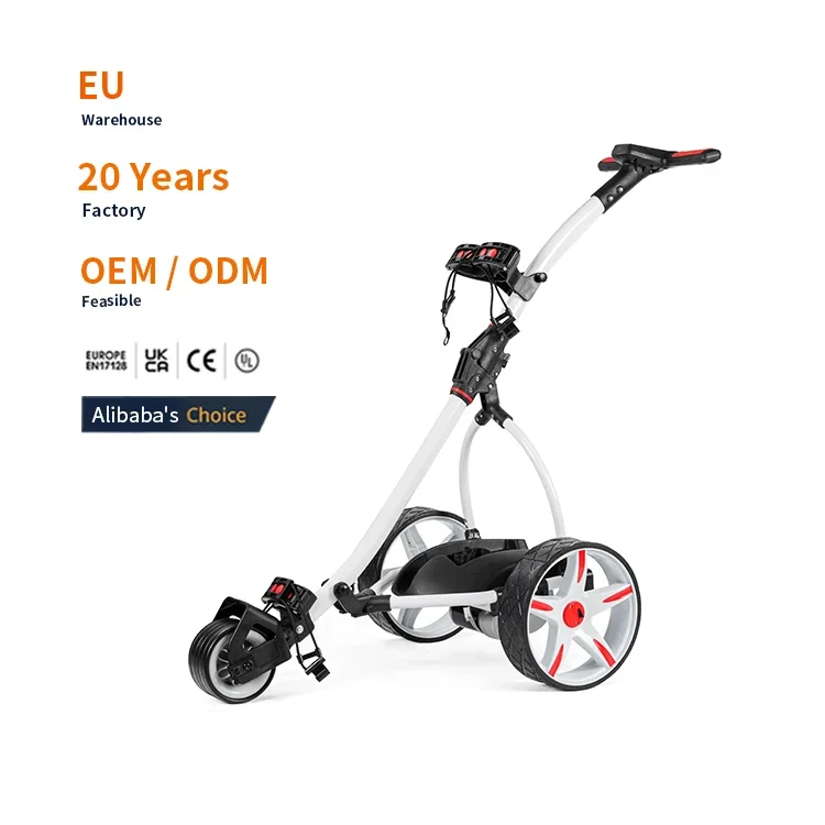 

Golf Carts Electric 2 Motors Remote Control Electric Golf Trolley 3 Wheels Folding Scooter Golf