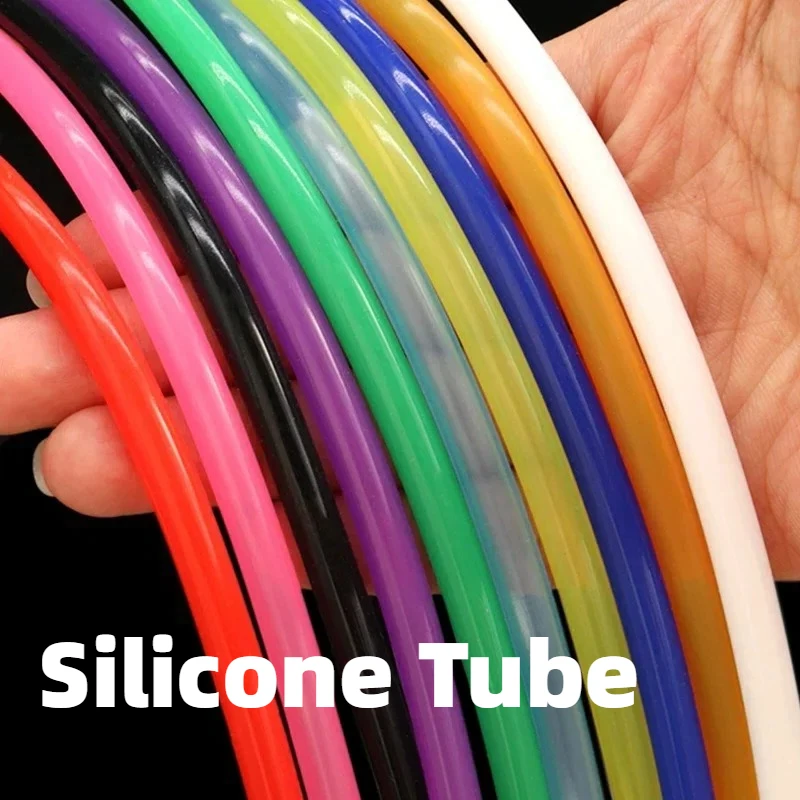 1M ID 1 2 3 4 5 6 7 8 9 10mm Silicone Tube Flexible Rubber Hose Food Grade Pump Soft Drink Pipe Water Connector Multiple Colors