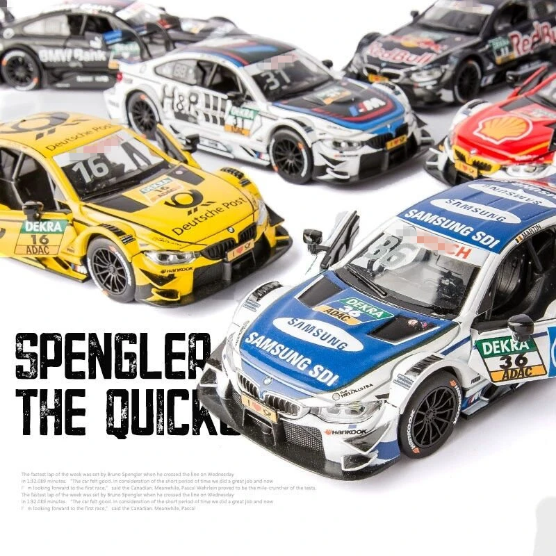 1:32 BMWs M3 DTM Racing Alloy Car Model Diecast & Toy Metal Toy Vehicles Car Model Simulation Sound and Light Toy Gift