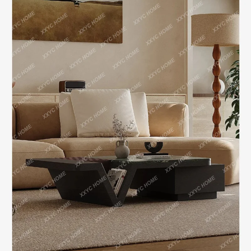 XX light luxury marble coffee table living room high-end special-shaped natural luxury stone coffee table